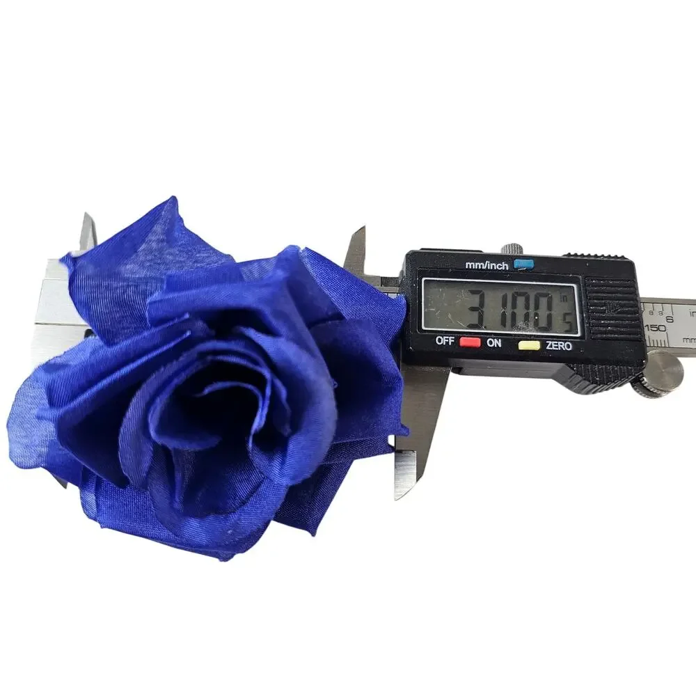 63 Royal Blue Silk Rose Heads 3 inch Artificial Wedding Flowers DIY Craft Decor